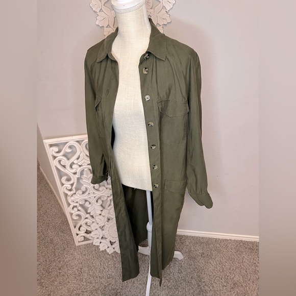 H&M UTILITY STYLE MIDI DRESS/kimono long sleeve size 2 worn only once! - Picture 9 of 12